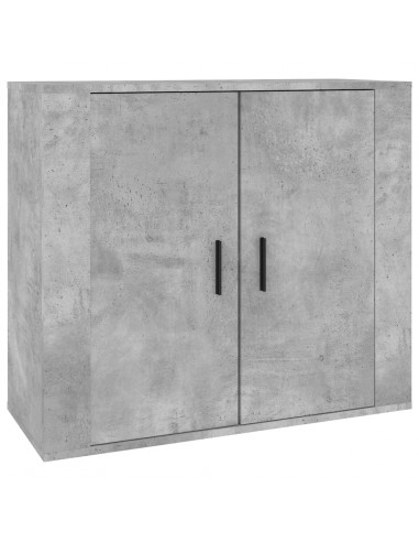 Credenze 3 pz Grigio Cemento in Legno Multistrato