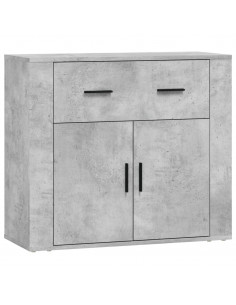 Credenze 3 pz Grigio Cemento in Legno Multistrato