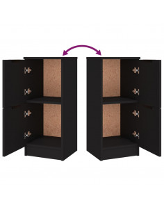 Credenze 3 pz Nere in Legno Multistrato 2