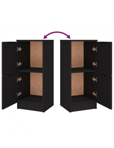 Credenze 3 pz Nere in Legno Multistrato