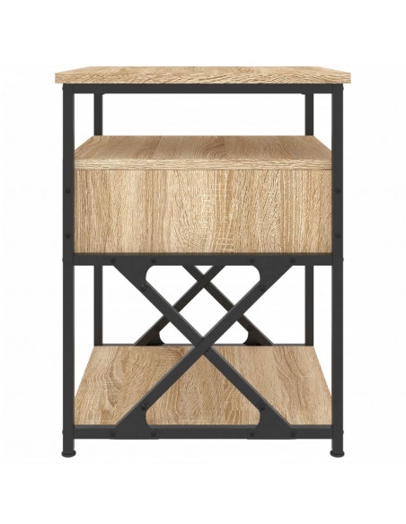 Comodino Rovere Sonoma 40x42x55 cm in Legno Multistrato