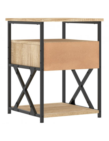 Comodino Rovere Sonoma 40x42x55 cm in Legno Multistrato