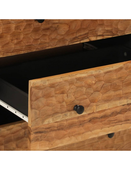 Credenze 3pz 60x33x75 cm in Legno Massello di Acacia