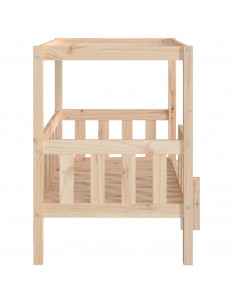 Cuccia per Cani 95,5x73,5x90 cm in Legno Massello di Pino 2