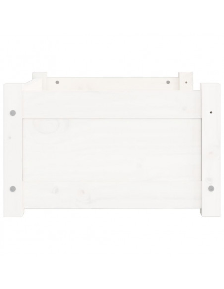 Cuccia per Cani Bianca 55,5x45,5x28cm in Legno Massello di Pino