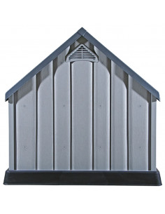 Cuccia per Cani Grigia 92x87x91 cm in Plastica