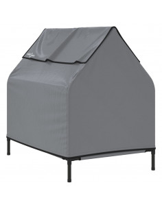 Cuccia per Cani in Tela Oxford Antracite e Acciaio 2