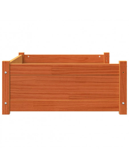 Cuccia per Cani Marrone Cera 95,5x65,5x28cm Legno Massello Pino