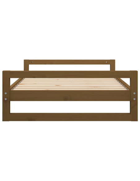 Cuccia per Cani Miele 105,5x75,5x28cm in Legno Massello di Pino