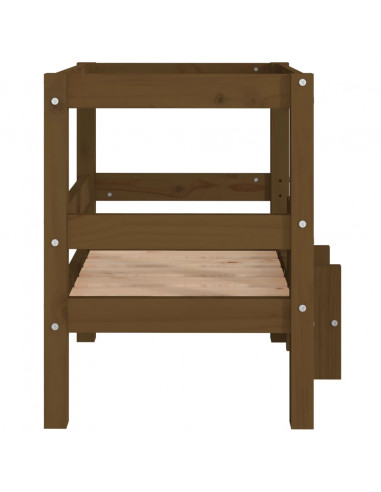 Cuccia per Cani Miele 55,5x53,5x60 cm in Legno Massello di Pino