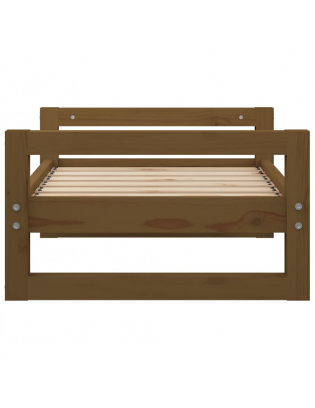 Cuccia per Cani Miele 65,5x50,5x28cm in Legno Massello di Pino