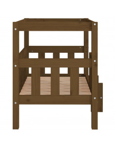 Cuccia per Cani Miele 75,5x63,5x70 cm in Legno Massello di Pino