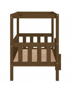 Cuccia per Cani Miele 95,5x73,5x90 cm in Legno Massello di Pino