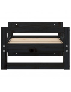 Cuccia per Cani Nera 55,5x45,5x28cm in Legno Massello di Pino 2