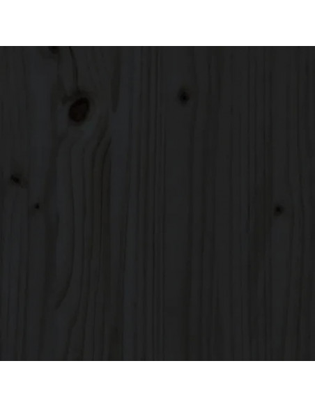 Cuccia per Cani Nera 65,5x50,5x28 cm in Legno Massello di Pino