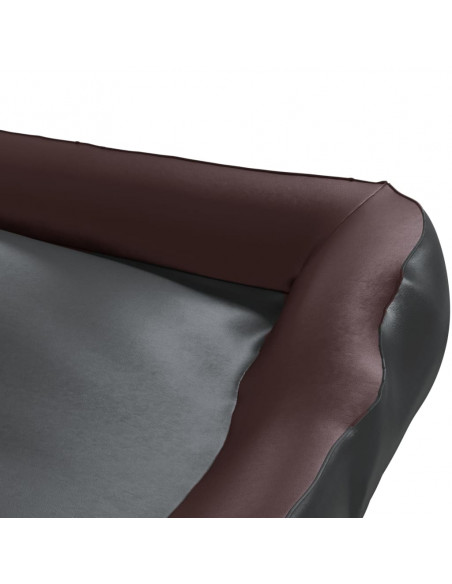 Cuccia per Cani Nero e Marrone 80x68x23 cm Similpelle