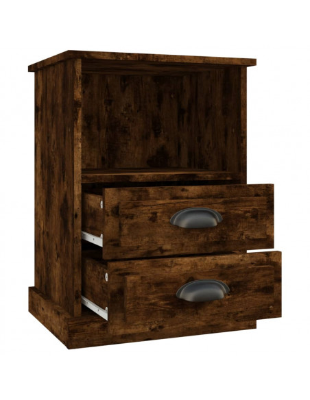 Comodini 2pz Rovere Fumo 43x36x60 cm