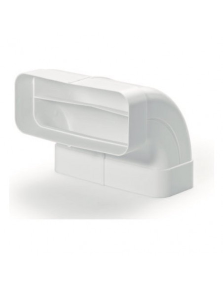 Curva cappa Airforce AFC4043004 90 verticale per tubo piatto Bianco Bi