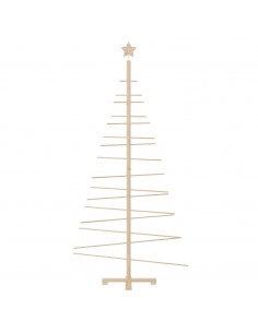 Albero di Natale Decorativo in Legno 180 cm Legno Massello Pino 2