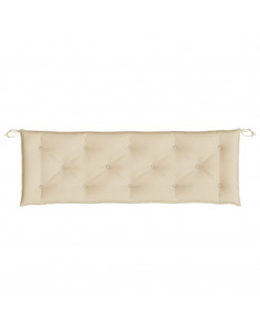 Cuscini Panca da Giardino 2pz Beige 150x50x7 cm Tessuto Oxford 2