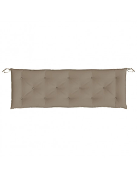 Cuscini Panca da Giardino 2pz Tortora 150x50x7cm Tessuto Oxford