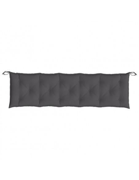 Cuscini Panca Giardino 2pz Antracite 180x50x7cm Tessuto Oxford