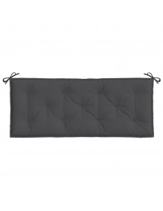 Cuscini Panca Giardino 2pz Antracite Mélange 120x50x7cm Tessuto 2