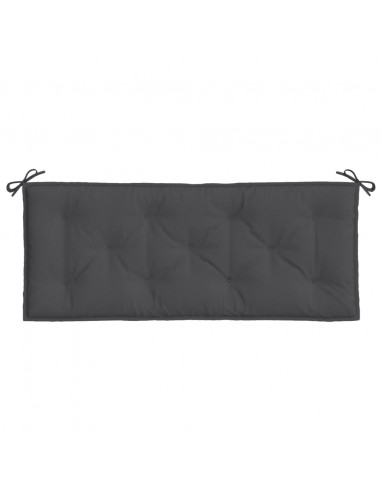 Cuscini Panca Giardino 2pz Antracite Mélange 120x50x7cm Tessuto