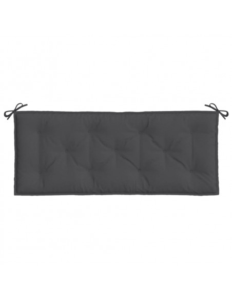 Cuscini Panca Giardino 2pz Antracite Mélange 120x50x7cm Tessuto