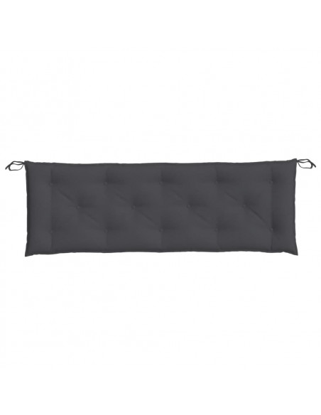 Cuscini Panca Giardino 2pz Antracite Mélange 150x50x7cm Tessuto