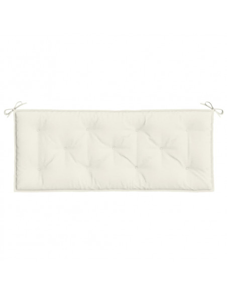 Cuscini Panca Giardino 2pz Crema Mélange 120x50x7 cm in Tessuto