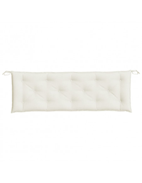 Cuscini Panca Giardino 2pz Crema Mélange 150x50x7 cm Tessuto