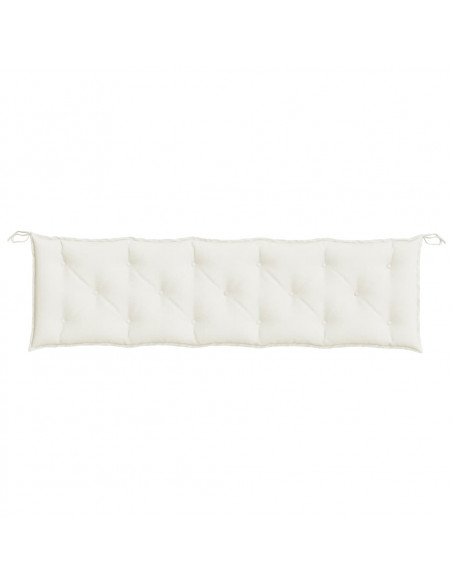 Cuscini Panca Giardino 2pz Crema Mélange 180x50x7 cm Tessuto