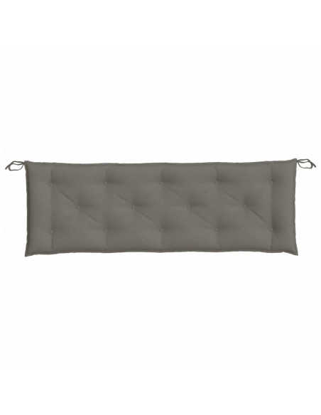 Cuscini Panca Giardino 2pz Grigio Scuro Mélange 150x50x7 cm
