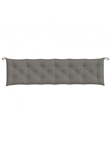 Cuscini Panca Giardino 2pz Grigio Scuro Mélange 200x50x7 cm