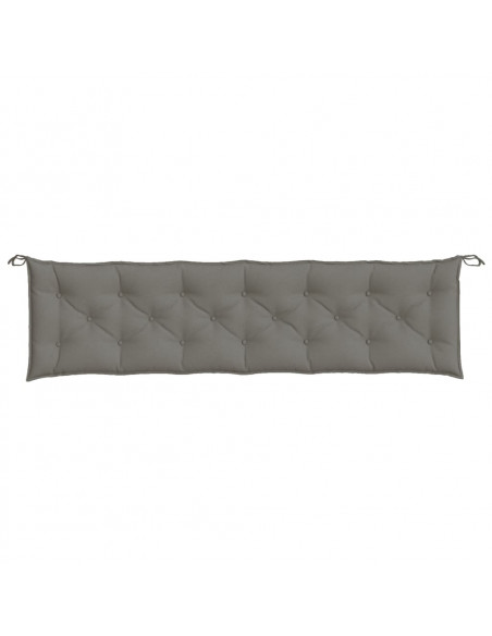 Cuscini Panca Giardino 2pz Grigio Scuro Mélange 200x50x7 cm
