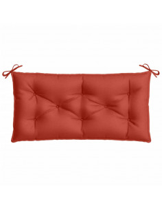 Cuscini Panca Giardino 2pz Rosso Mélange 100x50x7cm Tessuto 2