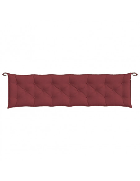 Cuscini Panca Giardino 2pz Rosso Vino Mélange 200x50x7 cm