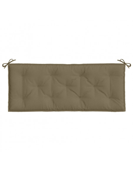 Cuscini Panca Giardino 2pz Tortora Mélange 120x50x7 cm Tessuto
