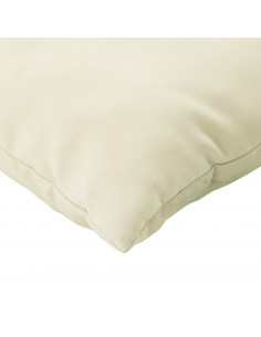 Cuscini per Divano 4 pz Crema 50x50 cm in Tessuto 2