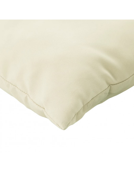 Cuscini per Divano 4 pz Crema 60x60 cm in Tessuto