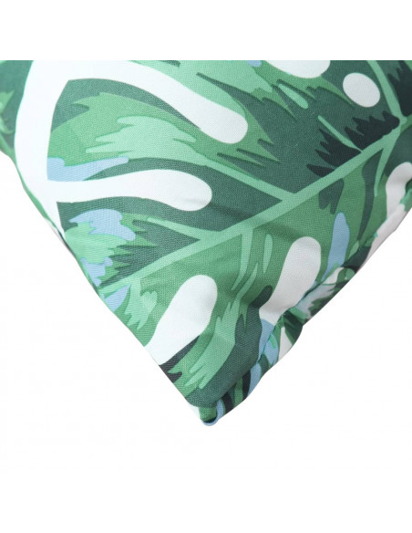 Cuscini per Divano 4 pz Motivo a Foglie 40x40 cm in Tessuto