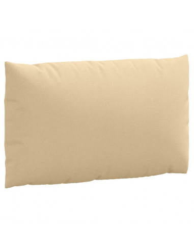 Cuscini per Pallet 2 pz Beige Mélange in Tessuto