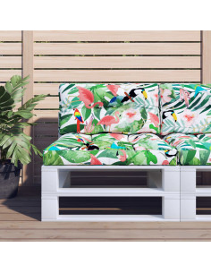 Cuscini per Pallet 2 pz Multicolori in Tessuto