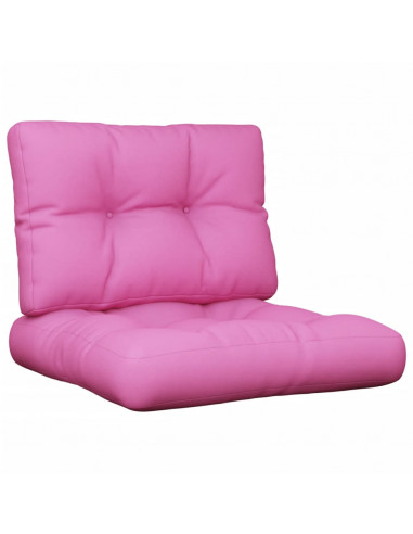 Cuscini per Pallet 2 pz Rosa in Tessuto