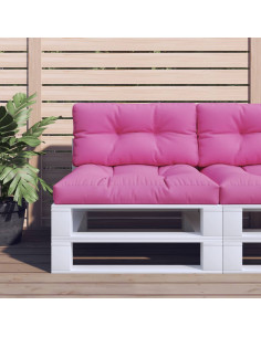 Cuscini per Pallet 2 pz Rosa in Tessuto 2