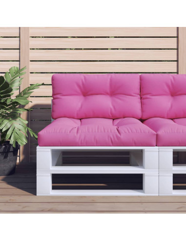 Cuscini per Pallet 2 pz Rosa in Tessuto