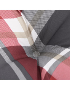 Cuscini per Pallet 2 pz Rossi a Quadri in Tessuto 2