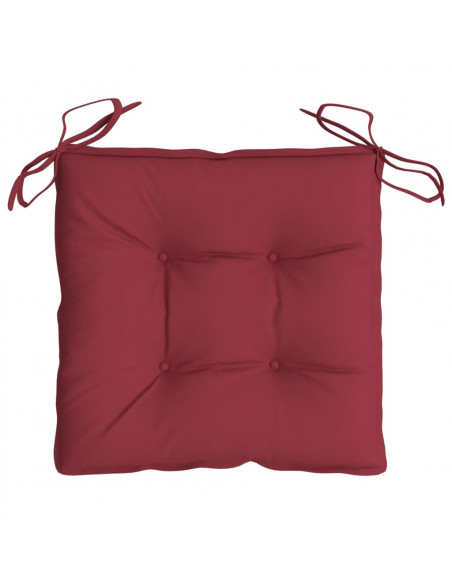 Cuscini per Pallet 2 pz Rosso Vino 50x50x7 cm Tessuto Oxford