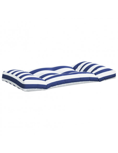 Cuscini per Pallet 2 pz Strisce Blu e Bianche Tessuto Oxford